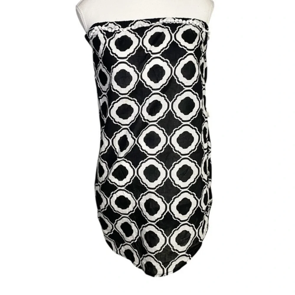 Mud Pie Allison Strapless Cover-Up Black Honeycomb